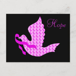 Hoppets Rosa Ribbon - Bröstcancer Vykort