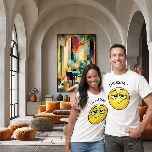 Hoppfull Emoji Torsdags Känsla Design T Shirt