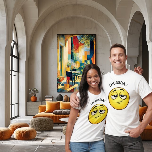 Hoppfull Emoji | Torsdags Känsla Design T Shirt (Skapare uppladdad)