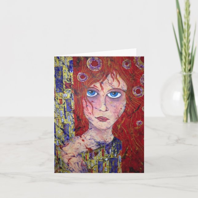 HOPPFULL JUNGFRU- notecard Kort (Framsida)