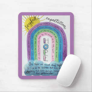 Hoppfull verse-skriptWatercolor Rainbow Art Musmatta