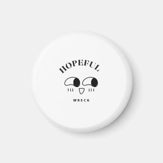 Hoppfull Vrak Minimalistisk Typografi Design Magnet