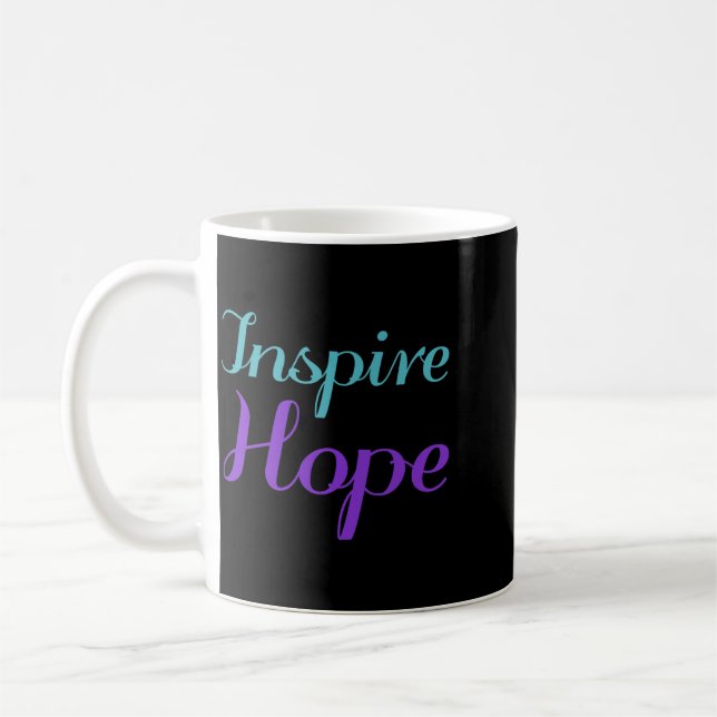 Hoppfulla förebyggande medvetenhetsdesign kaffemugg (Vänster)