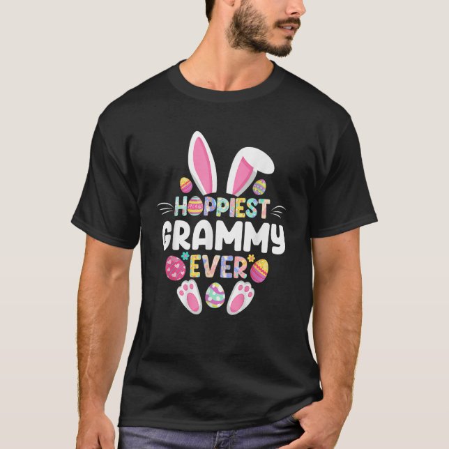 Hoppiest Grammy Påsk Glad påsk Day Grand T Shirt (Framsida)