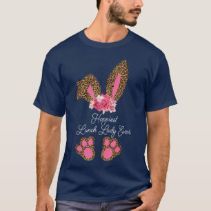Hoppiest Lunch Dam någonsin Leopard Women Girl Pås T Shirt