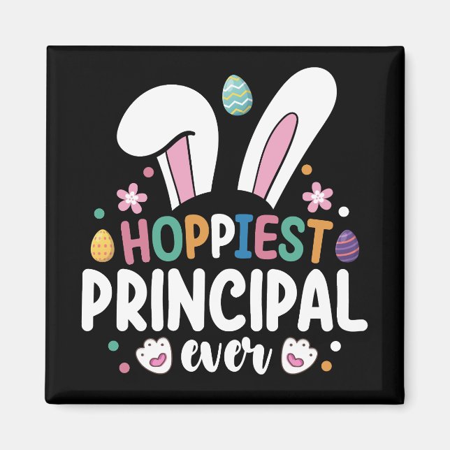 Hoppiest Principal All School Påskhare Eggs Magnet (Framsidan)
