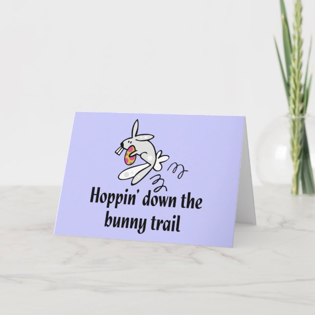 Hoppin' Ner Bunny Trail Helgkort (Framsida)