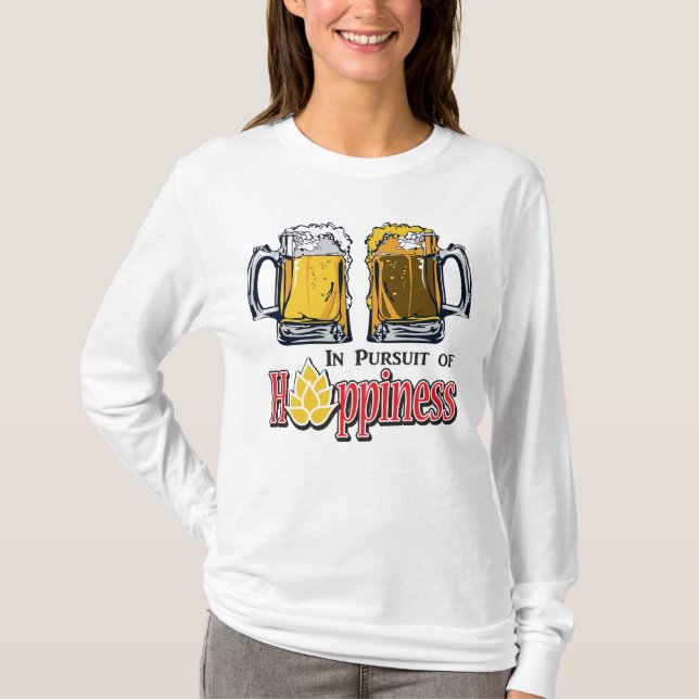 Hoppiness är ett Kall Beer T Shirt (Framsida)