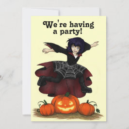 Hopping Hazel Halloween fest bjudande Inbjudningar