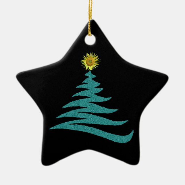 Hoppjulgranprydnad - stjärna julgransprydnad keramik (Framsidan)