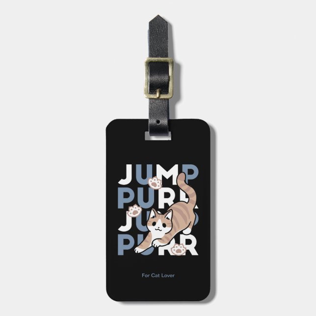 Hoppköp: Spelande kattdesign med Roligt Art Bagagebricka (Vertikal Framsida)