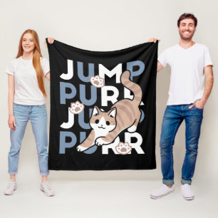 Hoppköp: Spelande kattdesign med Roligt Art Fleecefilt