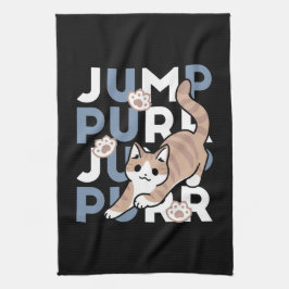 Hoppköp: Spelande kattdesign med Roligt Art Kökshandduk