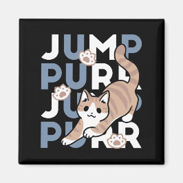 Hoppköp: Spelande kattdesign med Roligt Art Magnet