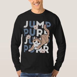 Hoppköp: Spelande kattdesign med Roligt Art T Shirt