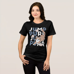 Hoppköp: Spelande kattdesign med Roligt Art T Shirt