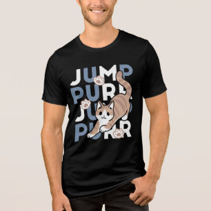 Hoppköp: Spelande kattdesign med Roligt Art T Shirt