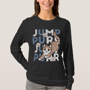 Hoppköp: Spelande kattdesign med Roligt Art T Shirt