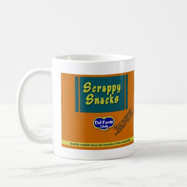 Hopplockad mellanmåletikettmugg kaffemugg (Vänster)