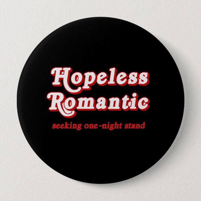Hopplös romantiker knapp (Framsida)