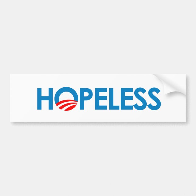 HOPPLÖSA Anti-Obama - Bildekal (Framsidan)