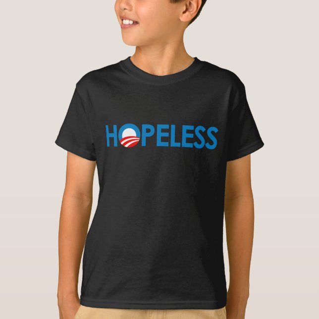 HOPPLÖSA Anti-Obama - T Shirt (Framsida)