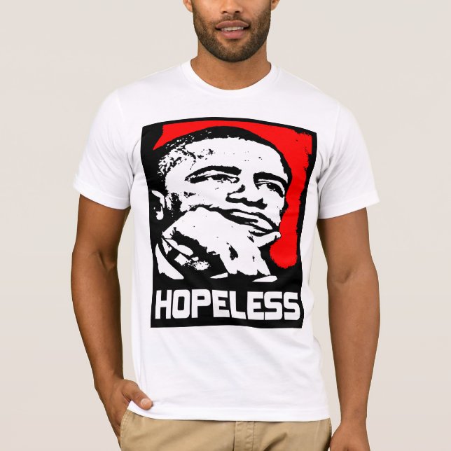Hopplöst: Barack Obama! T-shirt (Framsida)