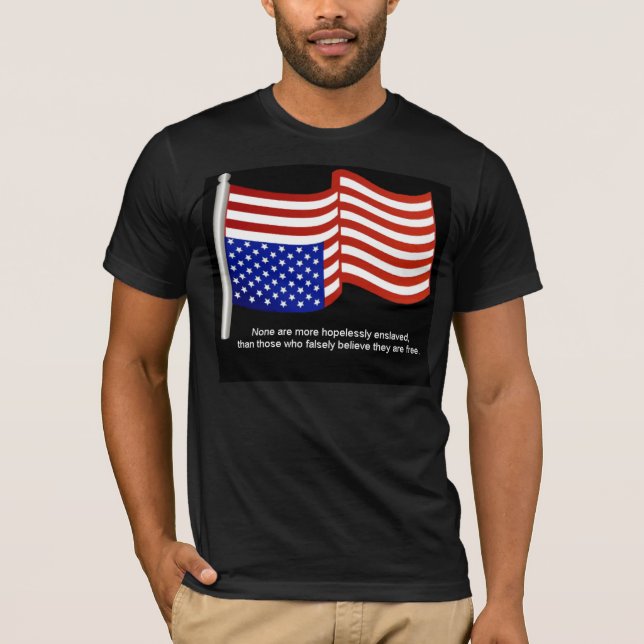 Hopplöst förslavad svart t-shirt (Framsida)