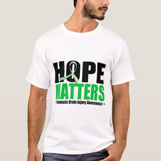 Hoppmaterier borstar traumatisk hjärnskada för tee shirt (Framsida)