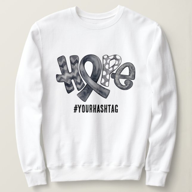 Hoppmedvetanderibbon Anpassad Hashtag T Shirt (Design framsida)