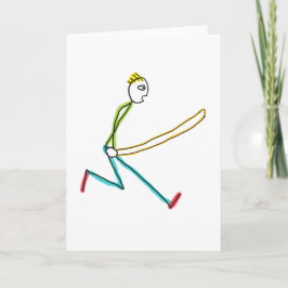 Hopprep hoppande Stickman Kort