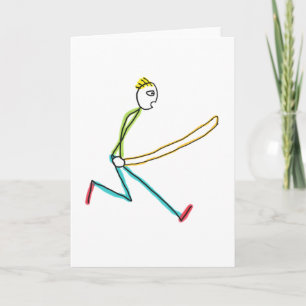Hopprep hoppande Stickman Kort