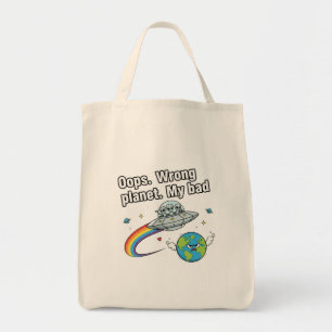 Hoppsan. Fel planet. Min dåliga Tygkasse