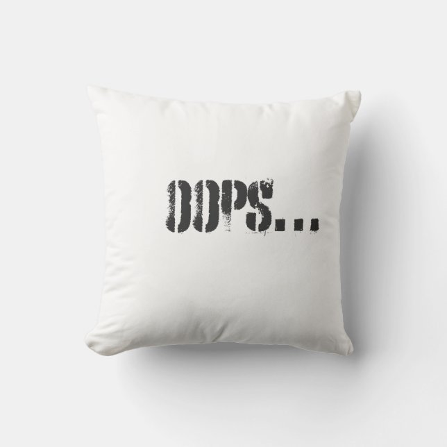 Hoppsan… Rolig minimalistisk t-shirt Kudde (Framsida)