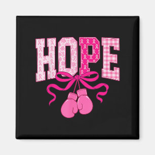 Hoppsan Rosa Ribbon Boxing Handskar Rosa Bröstcanc Magnet