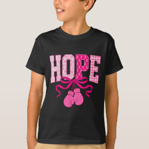 Hoppsan Rosa Ribbon Boxing Handskar Rosa Bröstcanc T Shirt