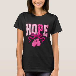Hoppsan Rosa Ribbon Boxing Handskar Rosa Bröstcanc T Shirt