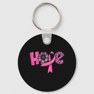 Hoppsan Rosa Ribbon Leopard Solros Breast Cancer A Nyckelring