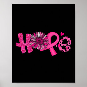 Hoppsan Rosa Ribbon Leopard Solros Breast Cancer A Poster