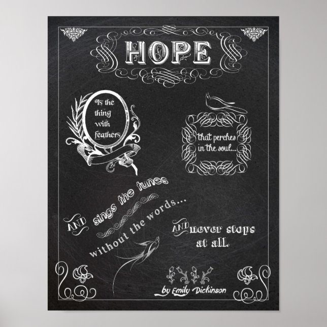 Hoppstyrd krita poster 11 x 14 (Framsidan)