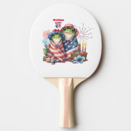 "Hoppy" 4:e juli Independence day Frogs Design Pingisracket