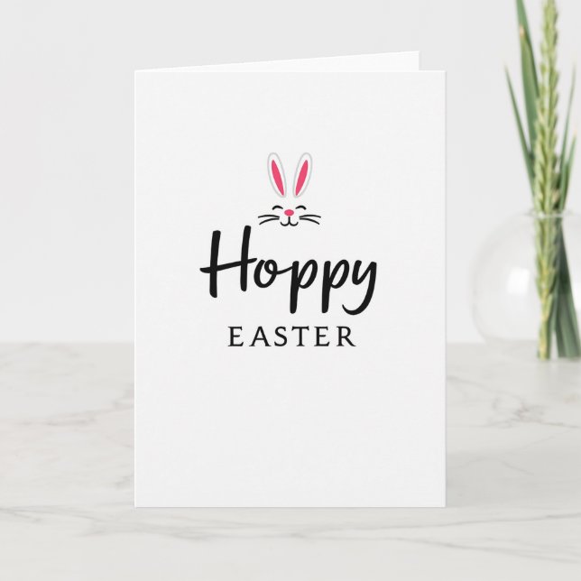 Hoppy Animal Easter Card Kort (Framsida)