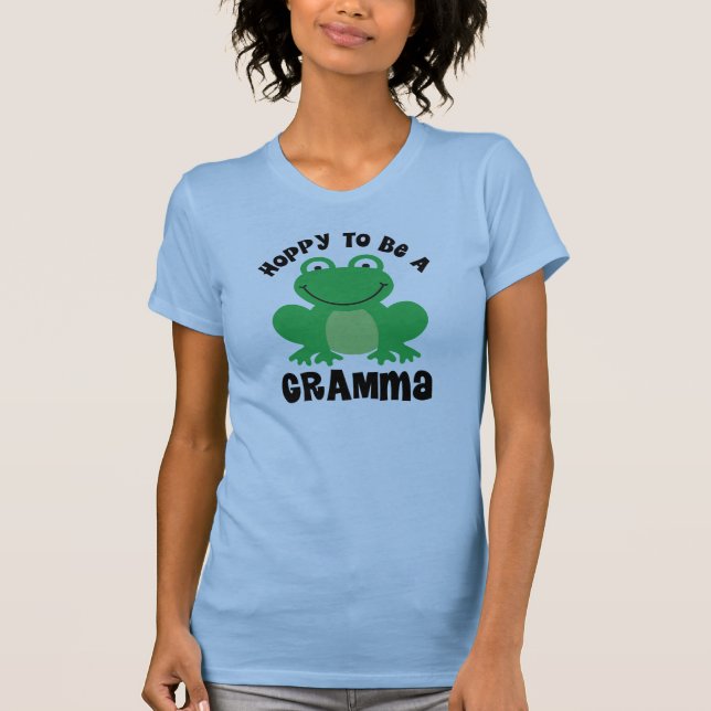 Hoppy att vara en Gramma gåva T-shirt (Framsida)