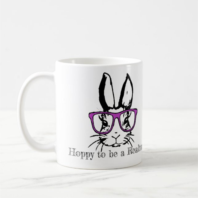 Hoppy att vara en realtor kaffemugg (Vänster)