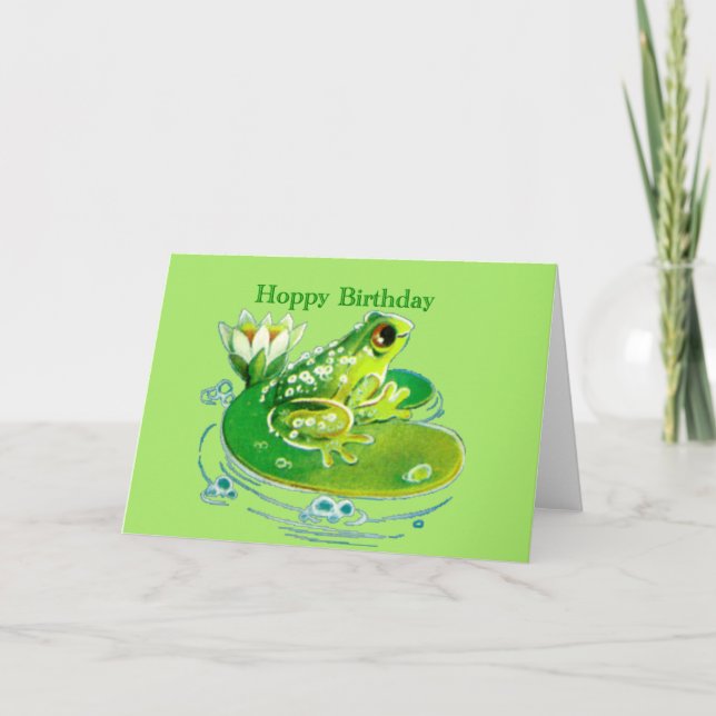 Hoppy Birthday Card (tomt) Kort (Framsida)
