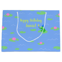 Hoppy Birthday Cute Frog Funny Text Gift Bag