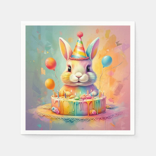 " HOPPY BIRTHDAY DELIGHT " PAPPERSSERVETT (Framsidan)