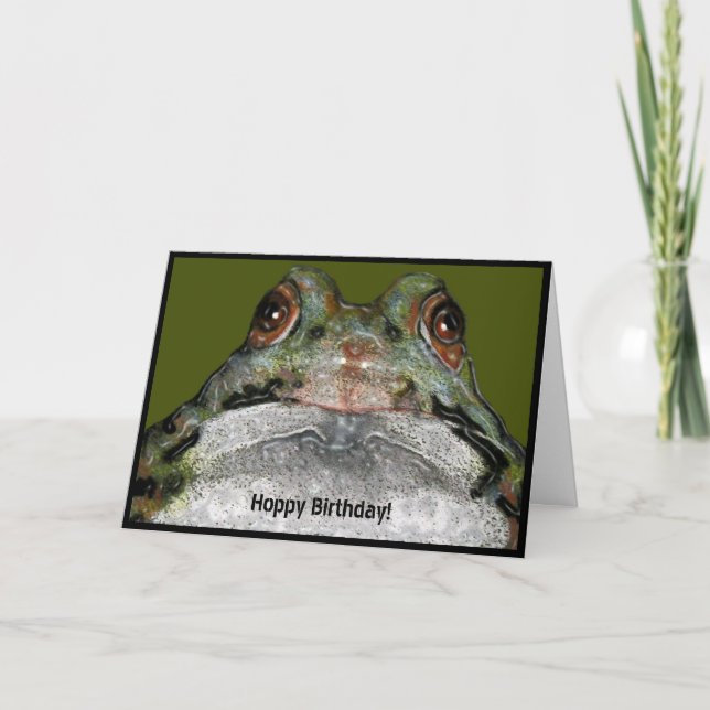 Hoppy Birthday från hela dammen: Frog Kort (Framsida)