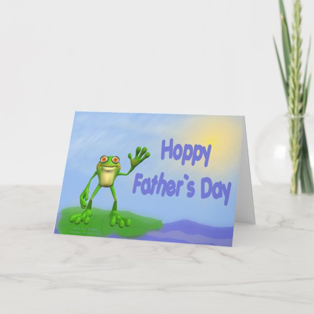 Hoppy Birthday Frog Kort (Framsida)