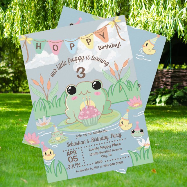 Hoppy Birthday Kids Party Invitation Inbjudningar (Skapare uppladdad)